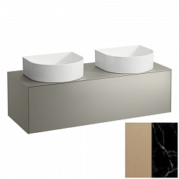 Модуль под раковину Sonar 117,7х45,7х34,1 см, медь/nero marquina (керамическая столешница), система push-to-open 4.0542.4.034.141.1 Laufen